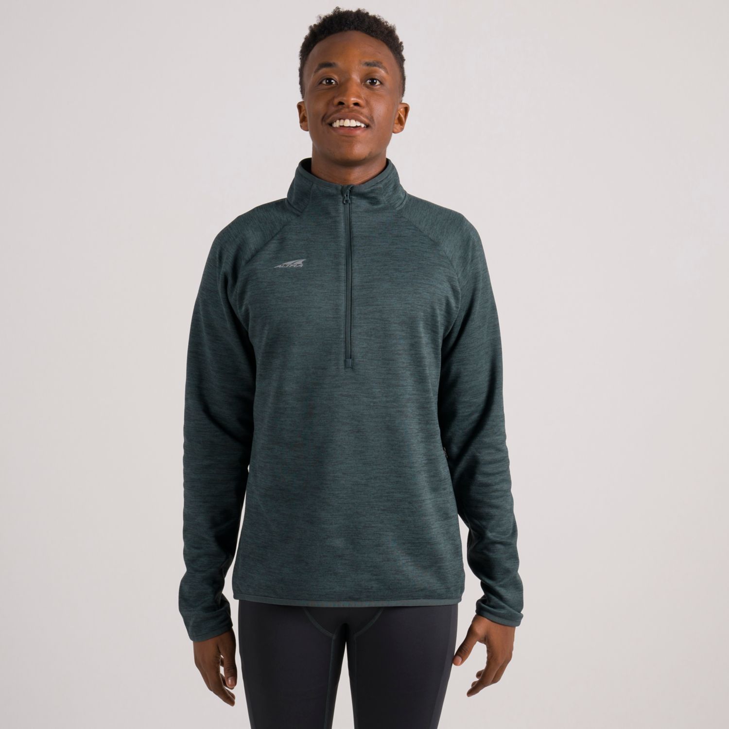 Altra Core 1/2 Zip Erkek Sweatshirt Koyu Yeşil | Türkiye-72956319