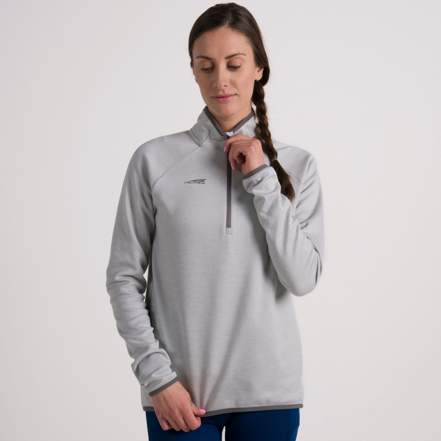 Altra Core 1/2 Zip Kadın Sweatshirt Gri | Türkiye-04512879