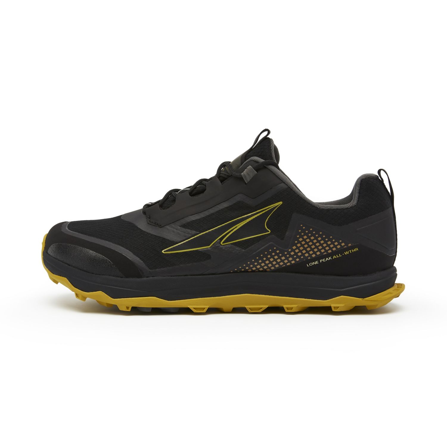 Altra Lone Peak All-wthr Low Erkek Patika Koşu Ayakkabısı Siyah Sarı | Türkiye-36147589